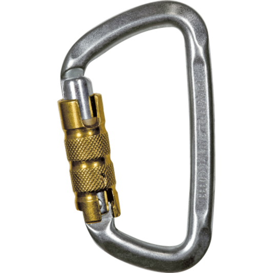 D-SHAPE - Steel Triple Action Twist Lock Carabiner