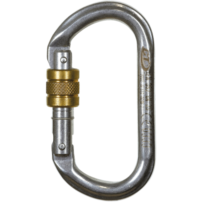 PILLAR -  Stainless Steel Screw Gate Oval Inox Carabiner