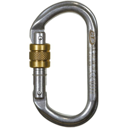 PILLAR -  Stainless Steel Screw Gate Oval Inox Carabiner