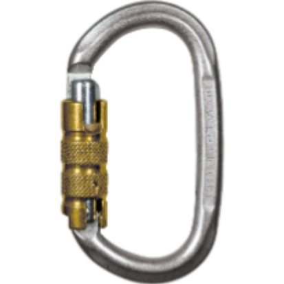 PILLAR - Steel Triple Action Twist Lock Oval Carabiner